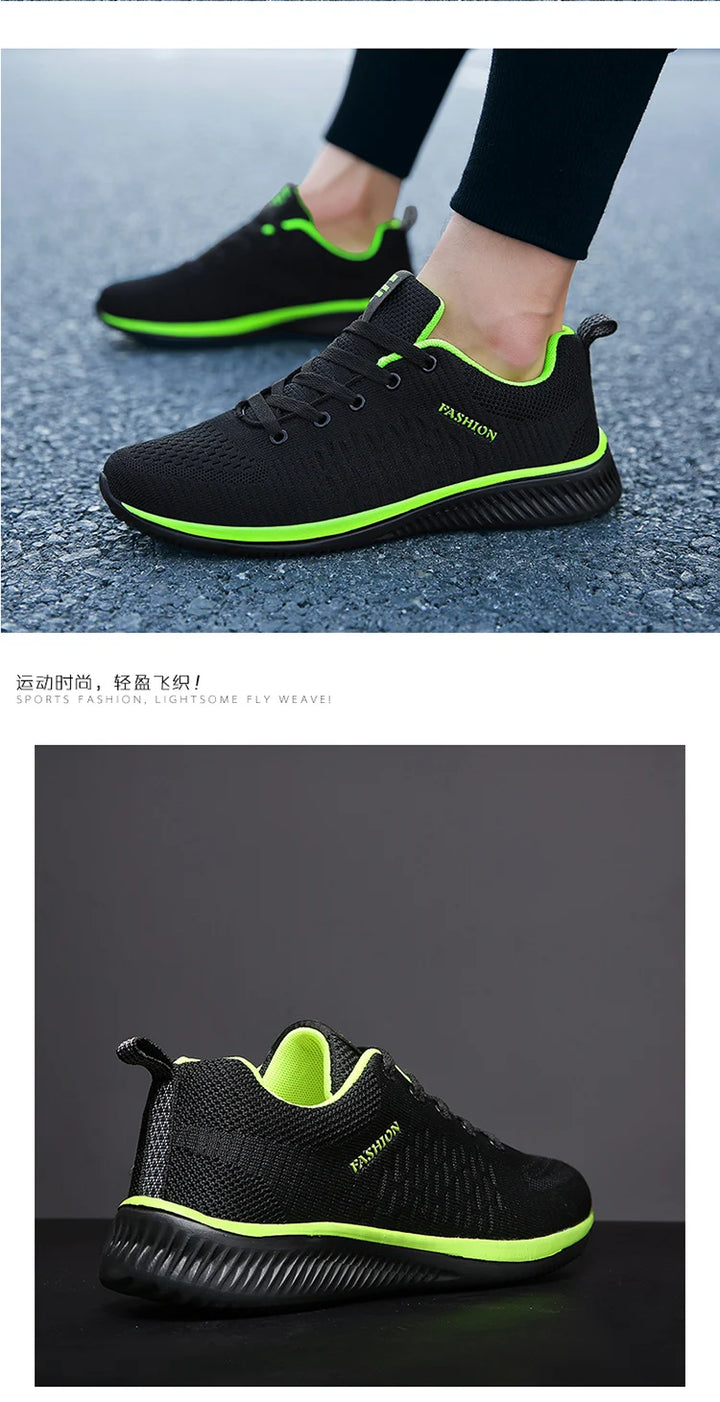 Light Sports Shoes Men Women Black Knit Sneakers Big Size 48 Breathable Casual Walking Shoes Zapatillas