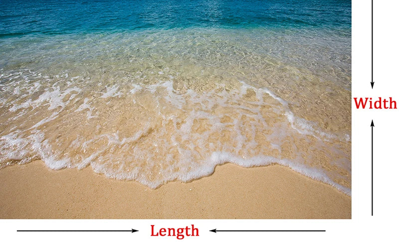 Custom 3D Floor Sticker Beach Sea Water Living Room Bedroom Bathroom Floor Mural Self-adhesive Vinyl Wallpaper Papel De Parede