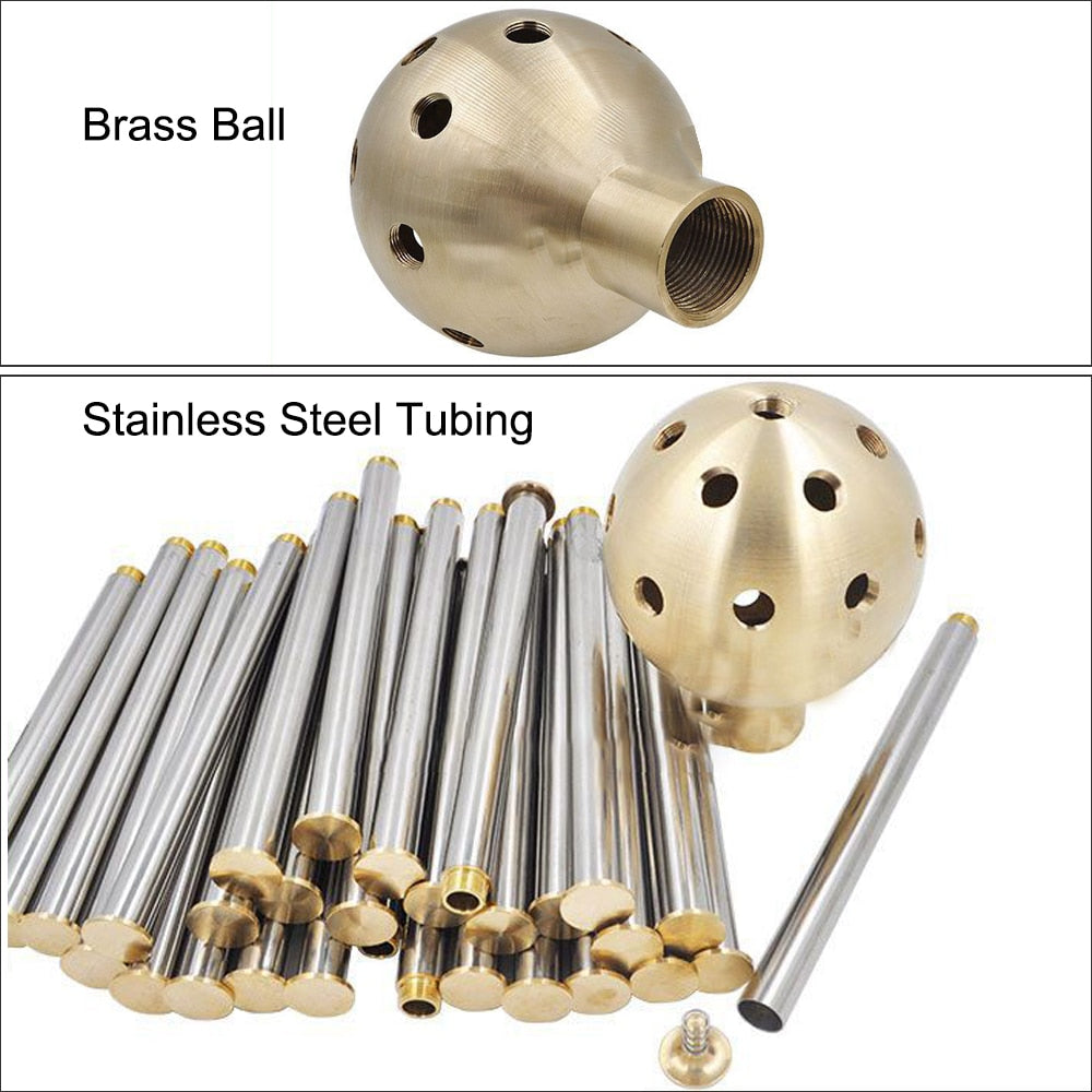 1''-3'' Female Half Dandelion Shape Fountain Nozzles Brass Ball Stainless Steel Tubing Sprinklers for Pond