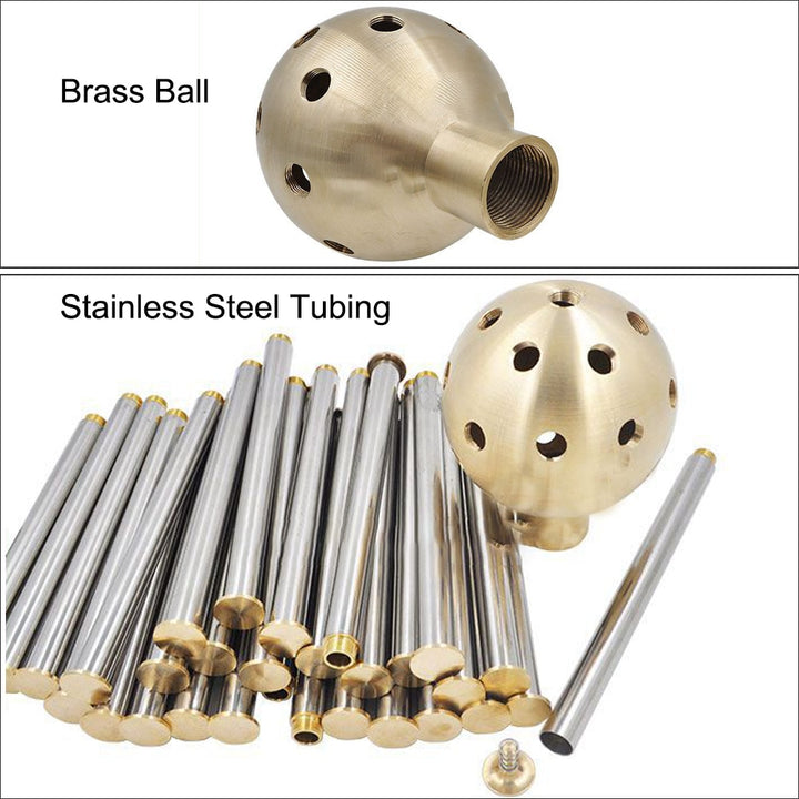 1''-3'' Female Half Dandelion Shape Fountain Nozzles Brass Ball Stainless Steel Tubing Sprinklers for Pond