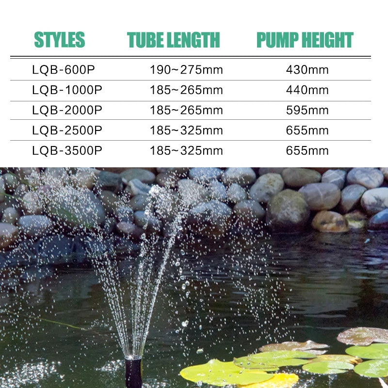8/14/24/55/85W High Power Fountain Water Pump fountain Maker Pond Pool Garden Aquarium Fish Tank Circulate Multi Performance