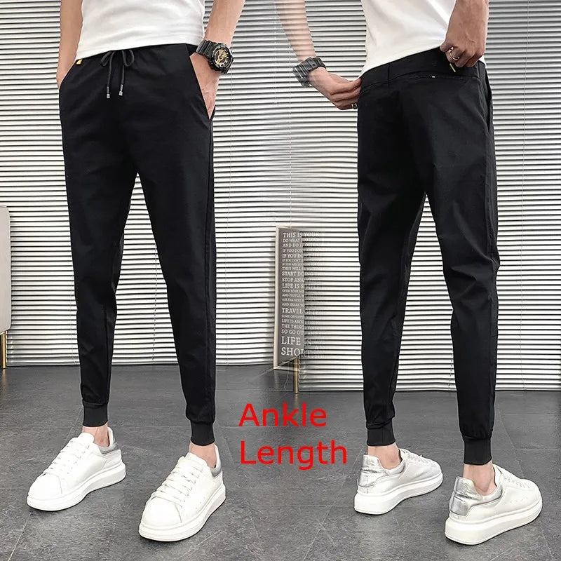 Pantalones Hombre Summer New Men Trousers Korean Luxury Clothing Streetwear Slim Fit Cargo Pants Slim Fit Casual Work Wear 36-28