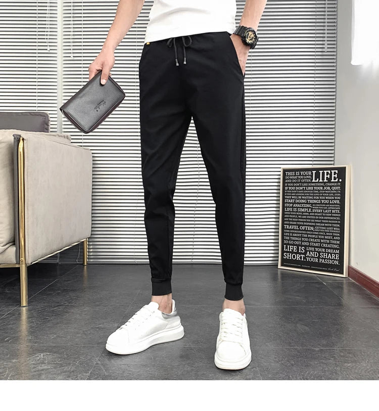 Pantalones Hombre Summer New Men Trousers Korean Luxury Clothing Streetwear Slim Fit Cargo Pants Slim Fit Casual Work Wear 36-28