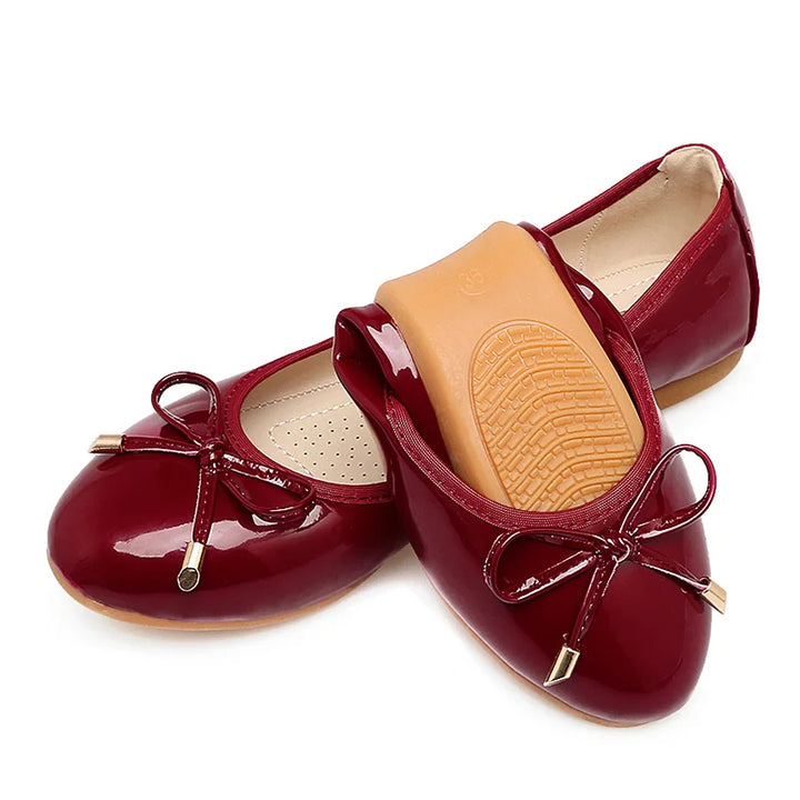 spring shallow mouth shoes women flat bottom wild bow patent leather scoop shoes round toe WSH2511