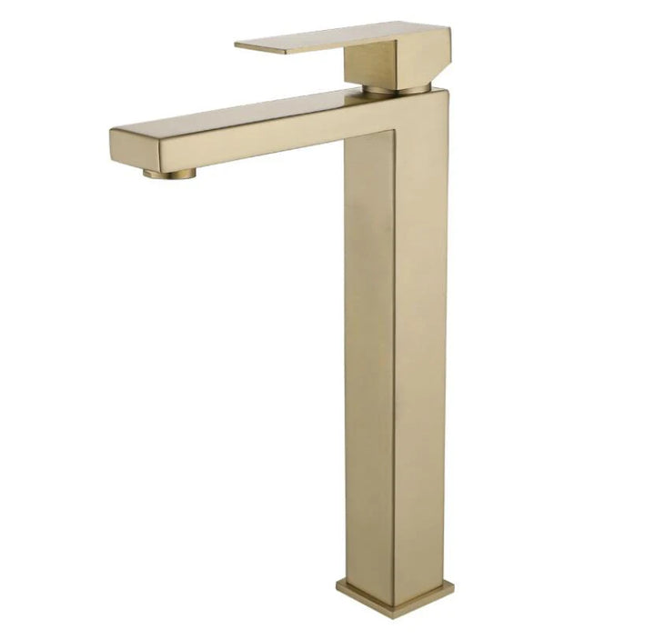 stainless steel brushed Gold bathroom Faucet Deck Mounted Basin Sink Tap Mixer Hot & Cold Water mixer Faucet