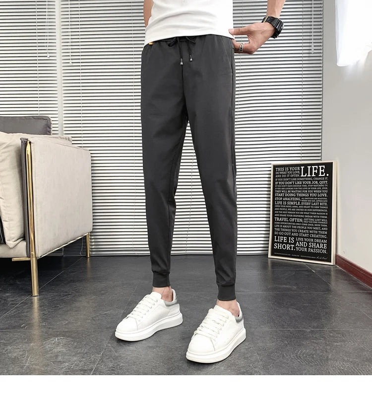Pantalones Hombre Summer New Men Trousers Korean Luxury Clothing Streetwear Slim Fit Cargo Pants Slim Fit Casual Work Wear 36-28