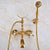 Bathtub Faucets Wall Mounted Gold Color Brass Bathtub Faucet With Hand Shower Bathroom Bath Shower Faucets Nna914