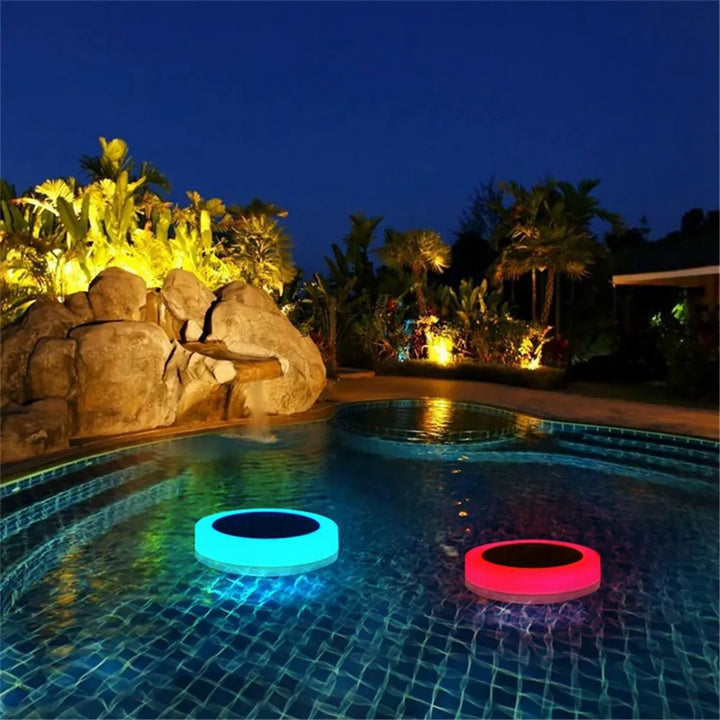 RGB Submersible Lamp Boat Solar Garden Outdoor LED Pool Lights Floating Light Bulb With RGB Remote Control Or APP Control