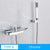 Quyanre Black Waterfall Bathtub Shower Faucets Wall Mount Shower Mixer Tap Faucets Hot Cold Bath Shower Tap BaRobinet Baignoire