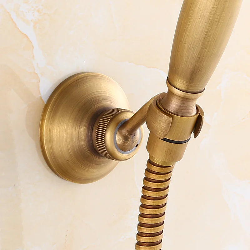 Brass&Porcelain Bathroom Hand Shower Head Rainfall Shower Faucet  Bracket Shower Hose