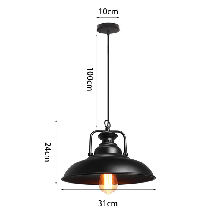 Loft Industrial Retro Iron Pendant Lights Lampshade for Restaurant Clothing Store Light Cafe Cover Kitchen Home Hanging Lamp