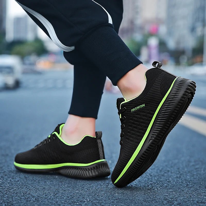 Light Sports Shoes Men Women Black Knit Sneakers Big Size 48 Breathable Casual Walking Shoes Zapatillas