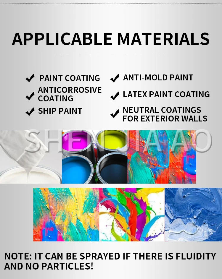 495 Brushless High Pressure Airless Spraying Machine 2500W Home Decoration Wall Coating Paint Spraying Machine 2.5L/min