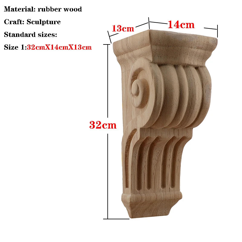 Retro Vintage Wood Carved Onlay Applique Carpenter Frame Decal Furniture