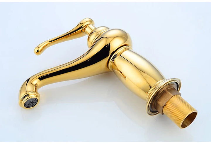 Bathroom Antique Bronze Finish Brass Basin Sink Solid Brass Faucets Single Handle Water Mixer Taps Bath Crane  ELFCT001