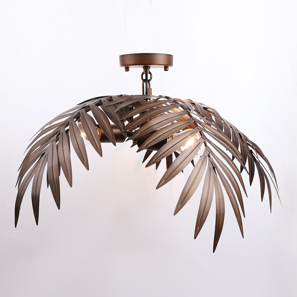 Modern Loft coconut tree leaf chandelier E27 industrial creative hanging lamp for living room restaurant bedroom lobby hotel
