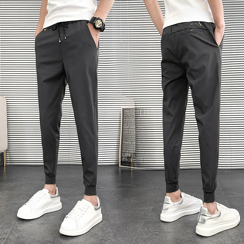 Pantalones Hombre Summer New Men Trousers Korean Luxury Clothing Streetwear Slim Fit Cargo Pants Slim Fit Casual Work Wear 36-28