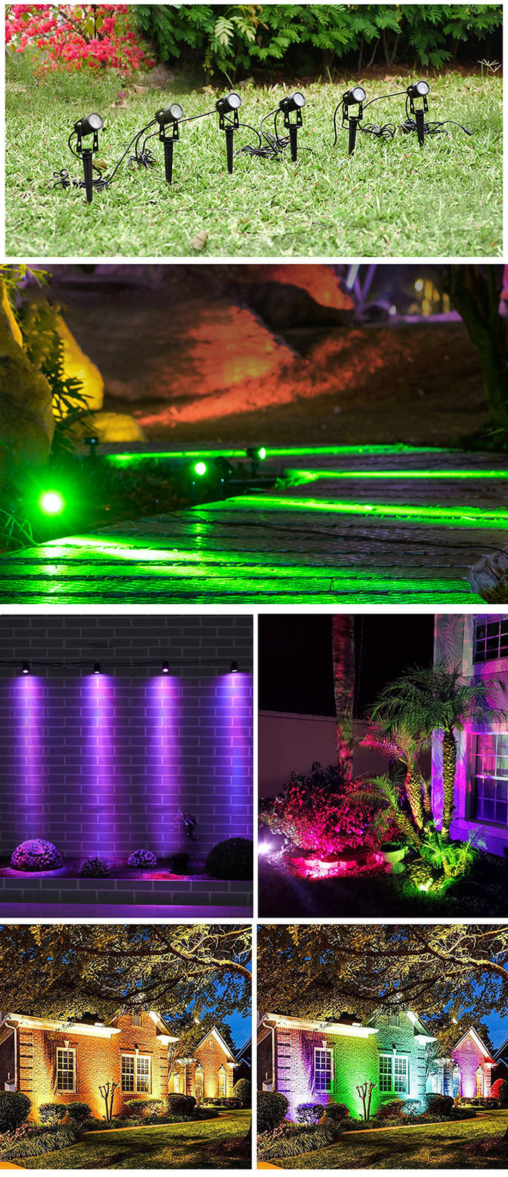 Smart Tuya RGB Landscape Light LED Garden Lamp Waterproof APP Control 16 Million Colors Outdoor Yard Lawn Spotlights