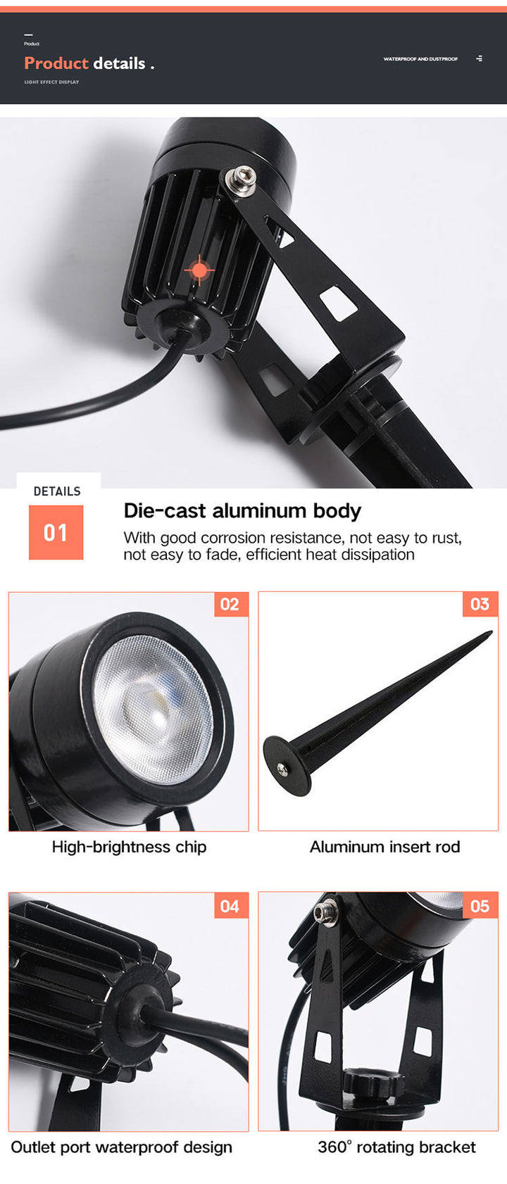 Smart Tuya RGB Landscape Light LED Garden Lamp Waterproof APP Control 16 Million Colors Outdoor Yard Lawn Spotlights