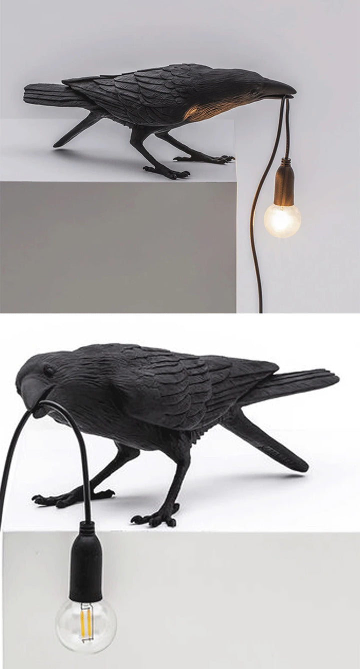 Modern Table Light,E12 Wall Lamp Resin Bird Light for Home Decoration Living Room Foyer Study Bedroom Nightstand Lights