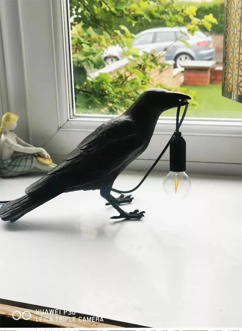 Modern Table Light,E12 Wall Lamp Resin Bird Light for Home Decoration Living Room Foyer Study Bedroom Nightstand Lights
