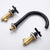 BECOLA Black Basin Faucets Brass Polished Chrome Deck Mounted Bathroom Sink Faucets 3 Hole Double Handle Hot And Cold Water Tap