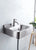 Bathroom wall mounted 304 Stainless steel  sqaure basin with faucet set