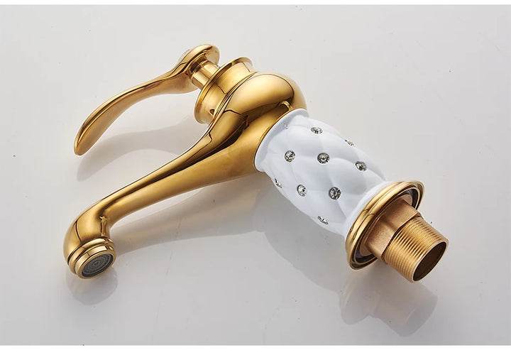 Bathroom Antique Bronze Finish Brass Basin Sink Solid Brass Faucets Single Handle Water Mixer Taps Bath Crane  ELFCT001