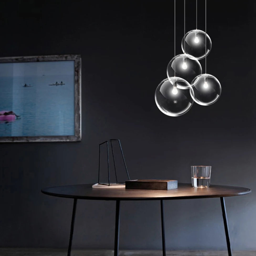 led e27 Nordic Iron Glass Bubble Minimalism LED Lamp LED Light.Pendant Lights.Pendant Lamp.