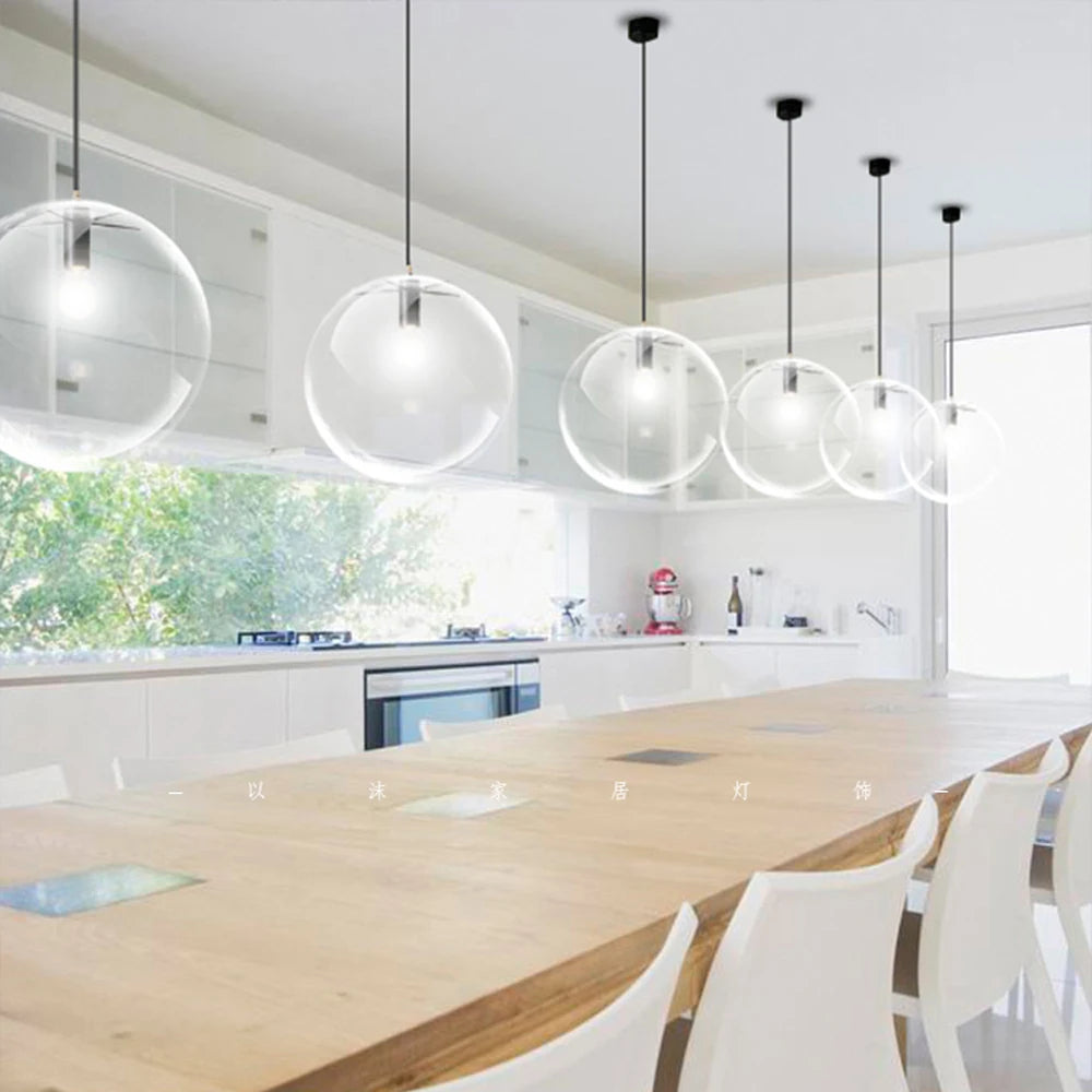 led e27 Nordic Iron Glass Bubble Minimalism LED Lamp LED Light.Pendant Lights.Pendant Lamp.