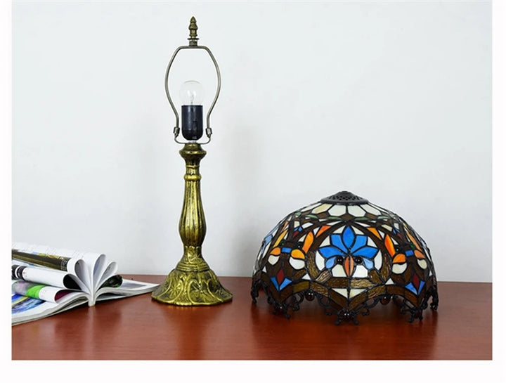 Turkish Table Lamp Tiffany Stained Glass with Dragonflys Vintage Desk Lamp Mediterranean Deco Lighting