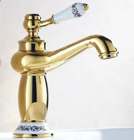Bathroom Antique Bronze Finish Brass Basin Sink Solid Brass Faucets Single Handle Water Mixer Taps Bath Crane  ELFCT001