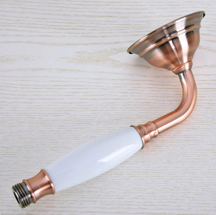 Antique Red Copper 8Inch Round Rainfall Shower Head Shower Arm Water Saving Hand Held Shower Head Spray 1.5 M Shower Hose