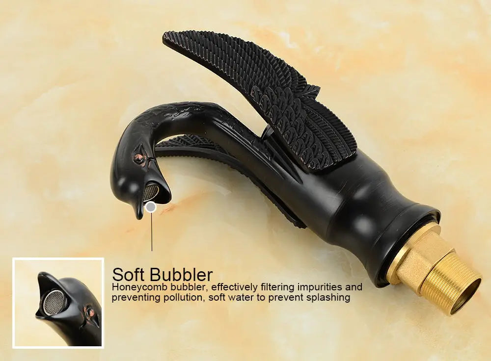 Bathroom Faucets Sink Mixer Cold And Hot Water Swan Style Single Handle Vanity Sink Mixer Crane Wash Basin Taps WB1025