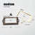 Mini Large Metal Label Holder Pull Frame Handle for Furniture Cabinet Drawer Box Eye Catching Short Size 2 Color Options