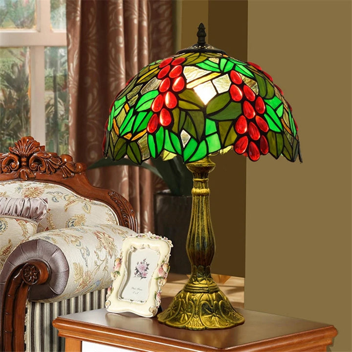Turkish Table Lamp Tiffany Stained Glass with Dragonflys Vintage Desk Lamp Mediterranean Deco Lighting
