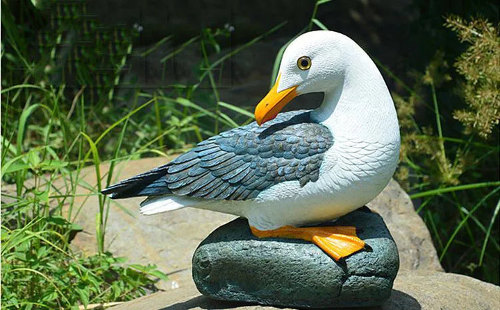 Outdoor Resin Seagull Birds Crafts Mediterranean style Ornaments Garden Simulation Animal Sculpture Accessories Decoration Art