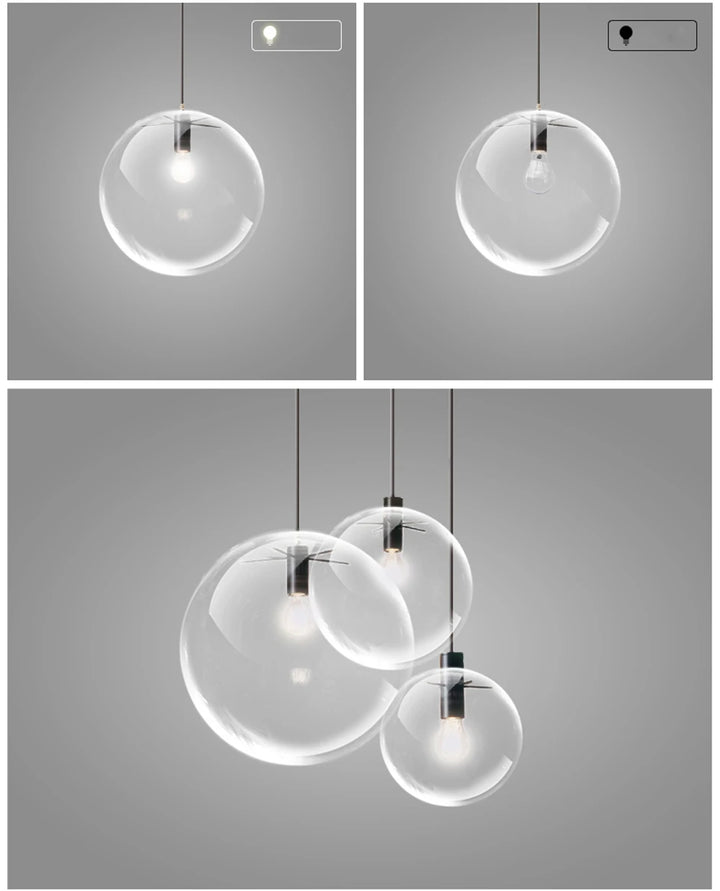 led e27 Nordic Iron Glass Bubble Minimalism LED Lamp LED Light.Pendant Lights.Pendant Lamp.