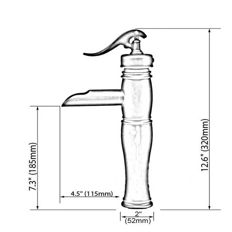 NEW "Water Pump Look" Style Vintage Retro Red Copper Antique Single Handle Bathroom Faucet Vessel Sink Basin Mixer Tap arg021