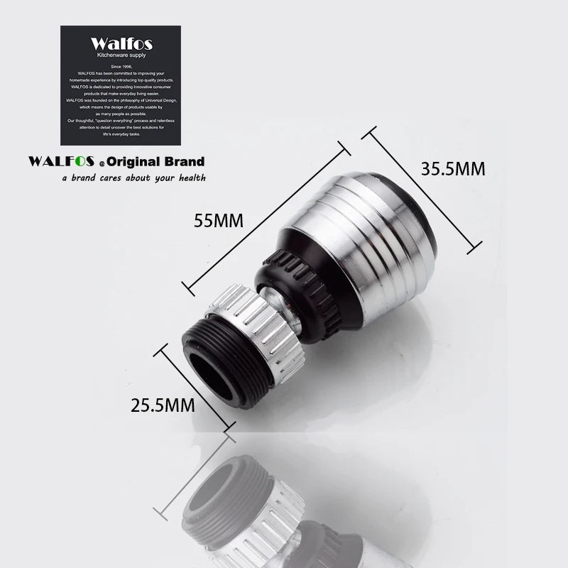 WALFOS 360 Rotate Swivel Faucet Nozzle Torneira Water Filter Adapter Water Purifier Saving Tap Aerator Diffuser Kitchen Accessor