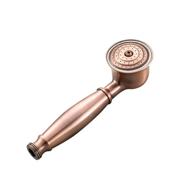 Antique Red Copper 8Inch Round Rainfall Shower Head Shower Arm Water Saving Hand Held Shower Head Spray 1.5 M Shower Hose