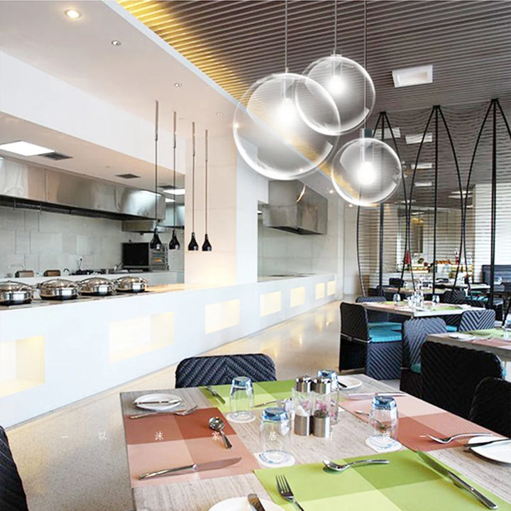led e27 Nordic Iron Glass Bubble Minimalism LED Lamp LED Light.Pendant Lights.Pendant Lamp.