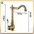 Antique Brushed Brass Kitchen Sink Faucets 360 Degree Swivel Porcelain Mixer Tap Crane Torneira Cozinha Faucet