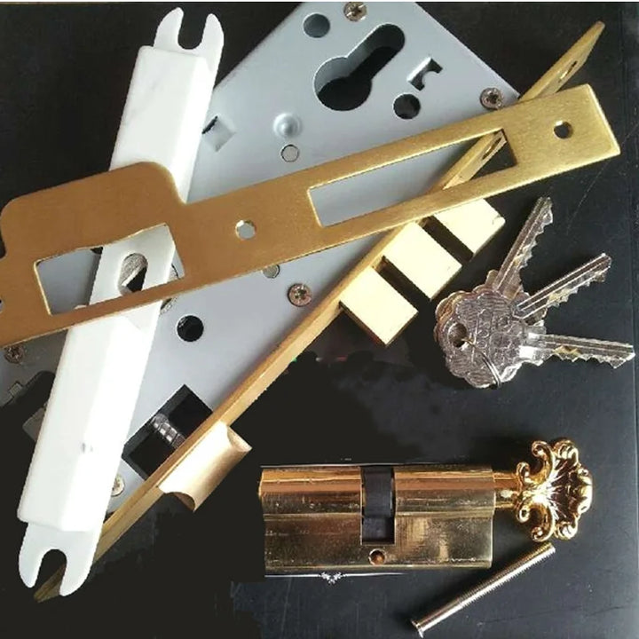 85 HOLLOW SPLIT DOOR LOCK--DOORHAND -ZINC ALLOY MATERIAL----DIFFERENT FROM NORMAL --