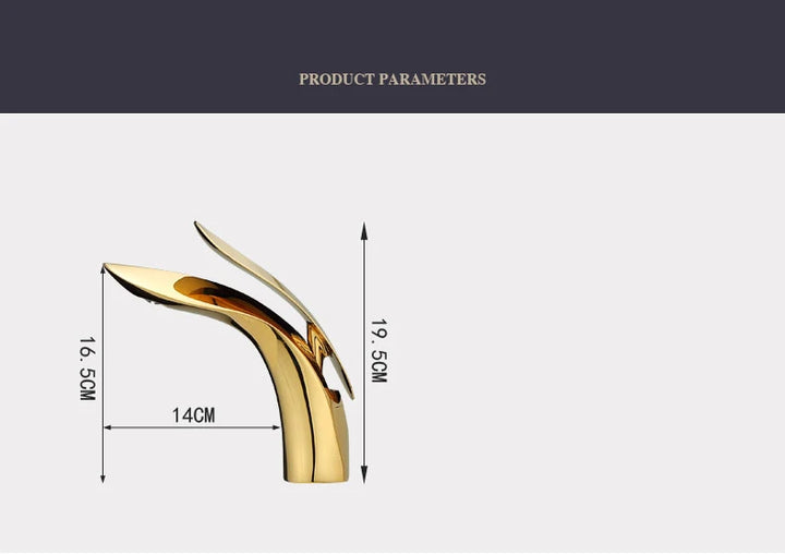Basin Faucets Modern Rose Gold  Bathroom Faucet Waterfall Single Hole Cold and Hot Water Tap Basin Faucet Mixer Taps  XT-423