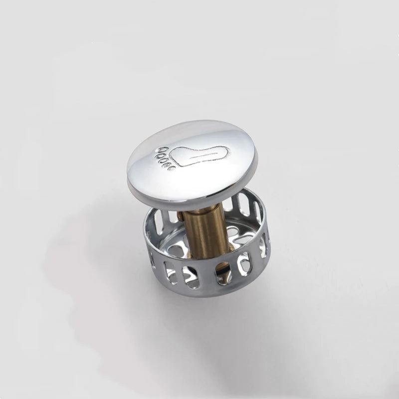 1PC Copper Rotary Bathtub Drain Water Removal Device Sewer Pipe Bathtub Drain Bath Waste and Overflow Floor Drain