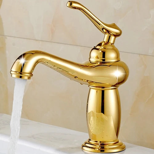 Bathroom Antique Bronze Finish Brass Basin Sink Solid Brass Faucets Single Handle Water Mixer Taps Bath Crane  ELFCT001