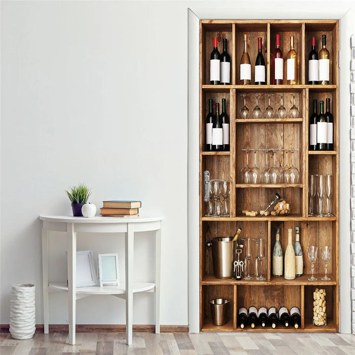 3D Stereo Butterfly Door Stickers For Living Room Bedroom Renew Decal Self-adhesive Removable Wine Cabinet Home Decor Wallpaper