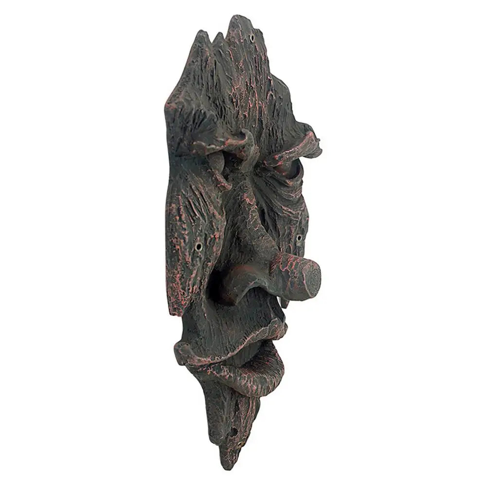 Bark Ghost Face Facial Features  Greenman Tree  Resin Garden Outdoor Sculpture