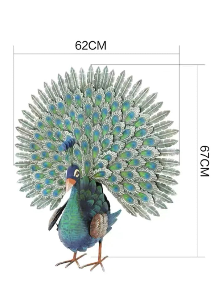 Modern Garden Decoration Peacock Statue Home Decor Metal Bird Sculpture Garden
